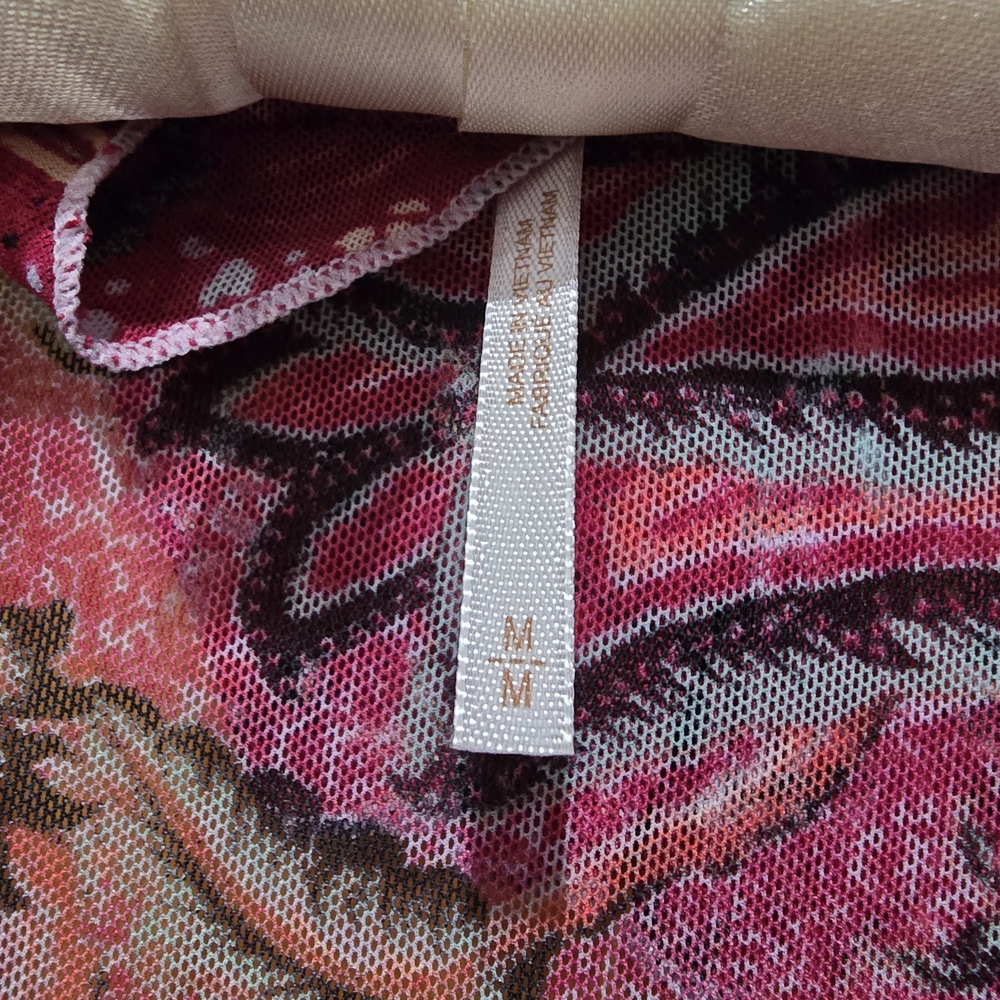 Free People Floral Ruffle Tunic in Pink and Blue - Picture 3 of 4